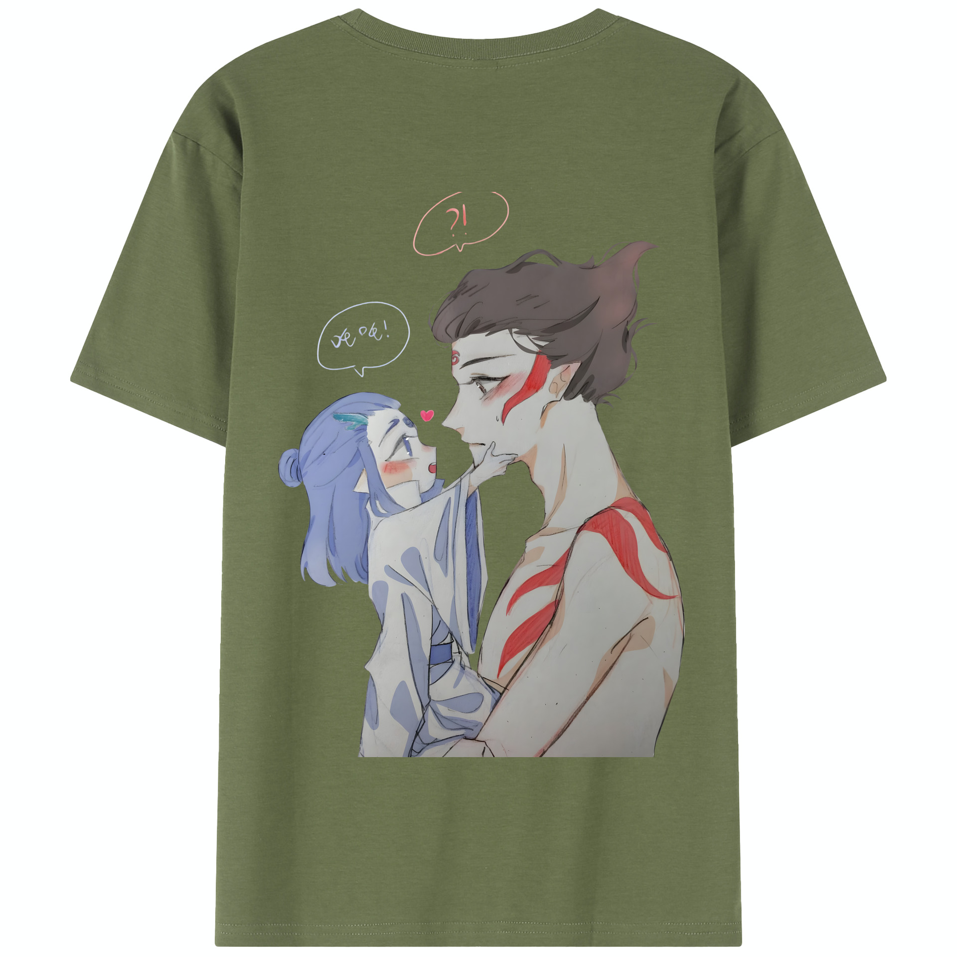（画像用） Ne Zha 2 ナタ 魔童の大暴れ 綿100％半袖Tシャツ（背面プリント）